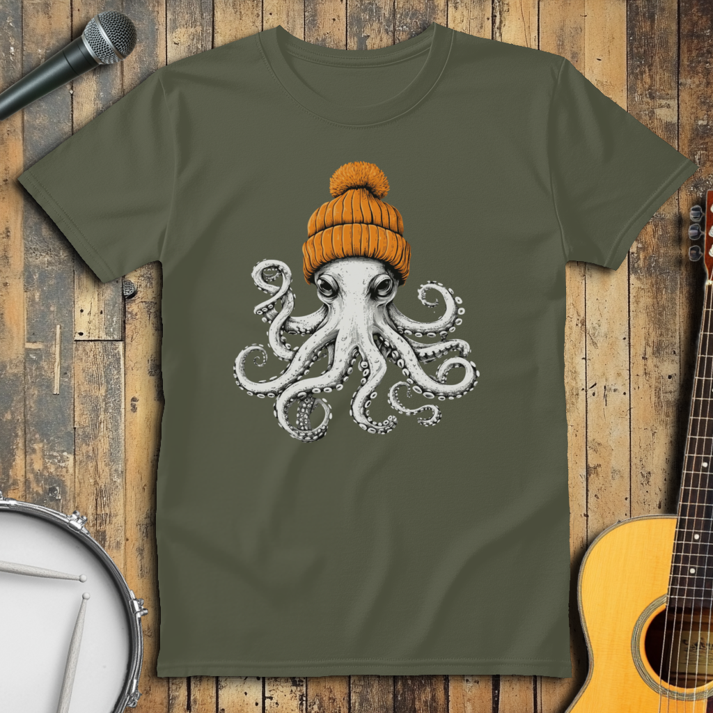Orange Beanie Octopus