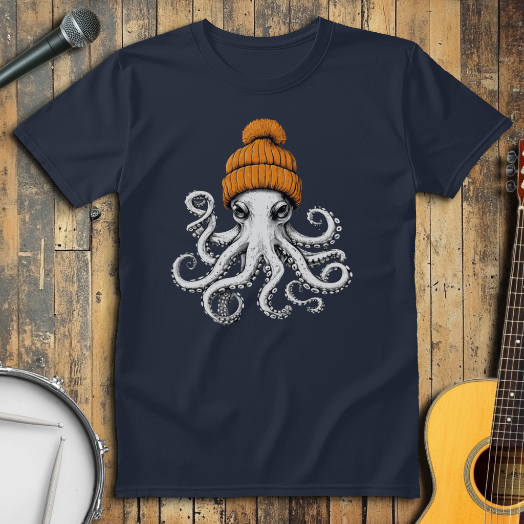 Orange Beanie Octopus