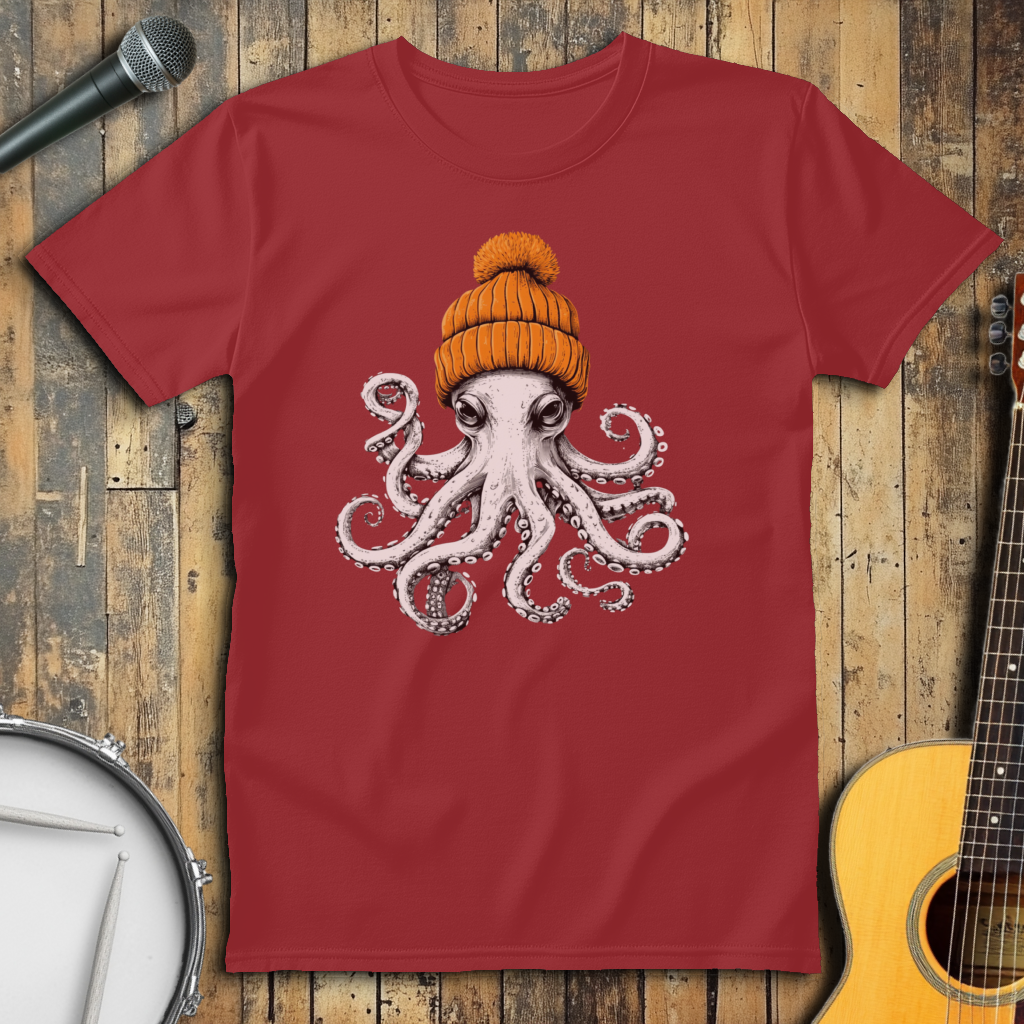 Orange Beanie Octopus